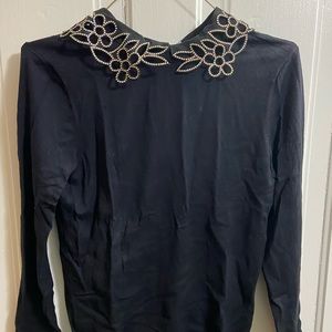 Ted baker azeleo embellished neckline sweater - S